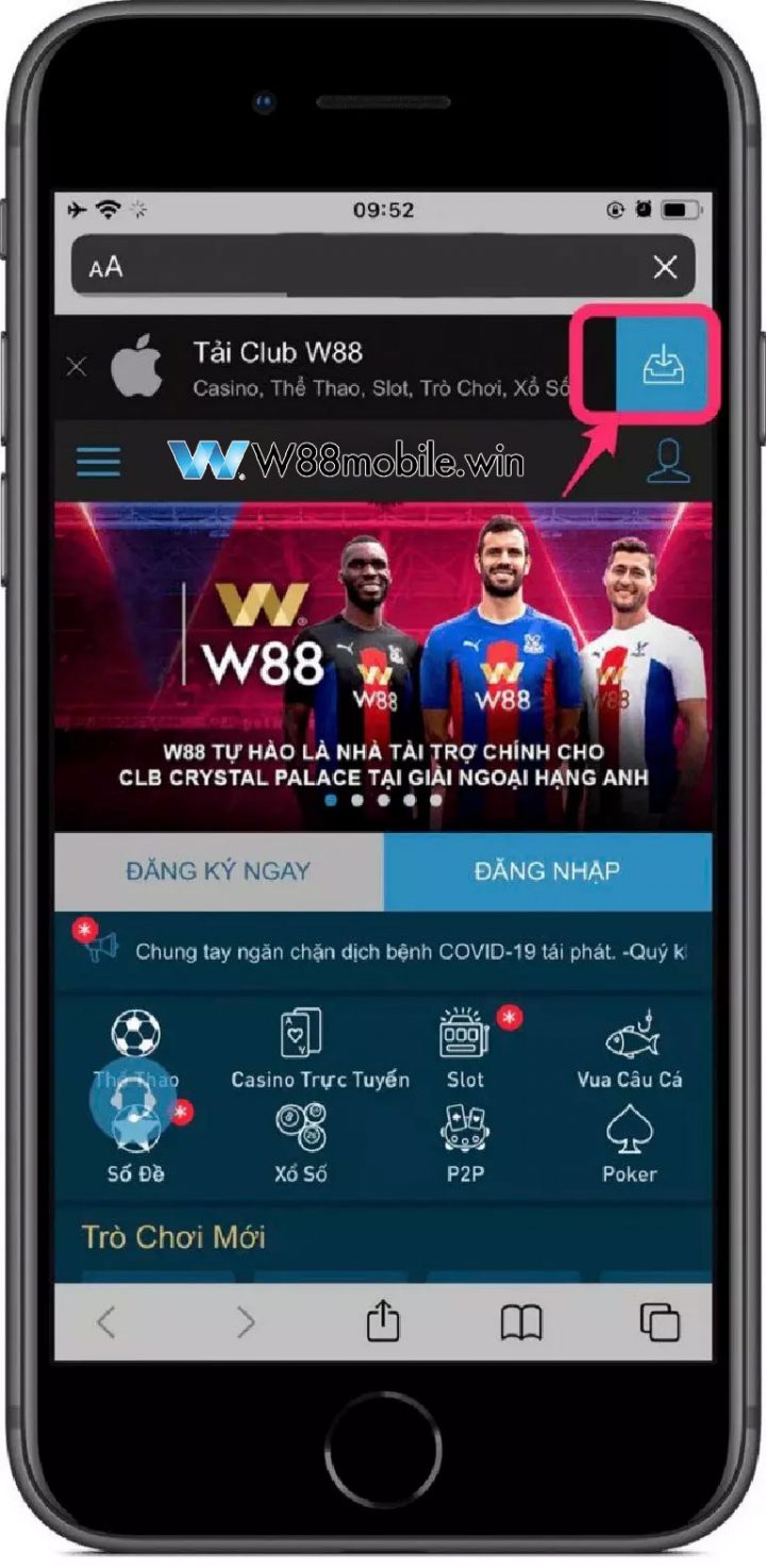Tải App W88 Hướng Dẫn Download Ứng Dụng W88 iOS & Android 13 Chọn vào đường link chính thức để tải app W88