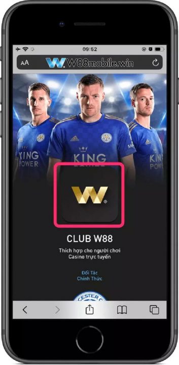 Tải App W88 Hướng Dẫn Download Ứng Dụng W88 iOS & Android 14 Chọn biểu tượng tải app W88 hiển thị trên màn hình